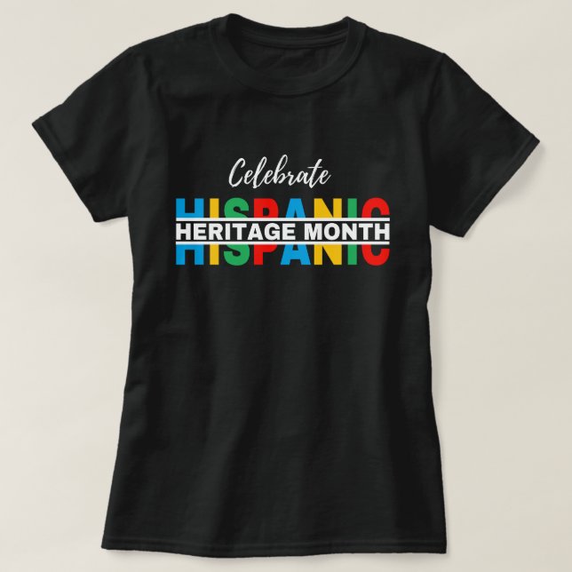 Hispanic Heritage Month, hola hispanic T-Shirt (Design vorne)