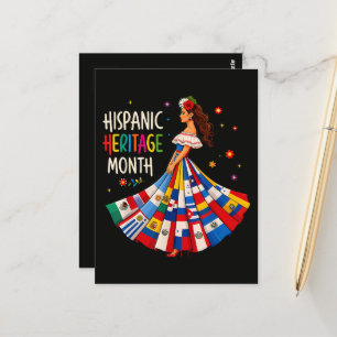 Hispanic Heritage Month Lateinamerikanische Länder Postkarte