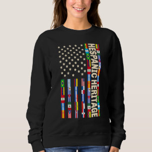 Hispanic Heritage Month Latino-Flaggen aller Lände Sweatshirt