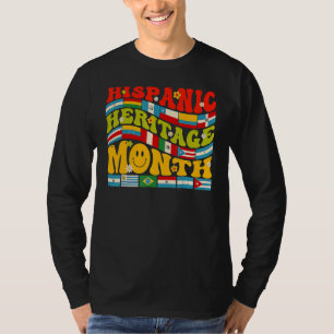 Hispanic Heritage Month Latino-Länder Flagge Retro T-Shirt