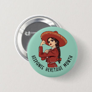 Hispanic Heritage Month Mariachi Button
