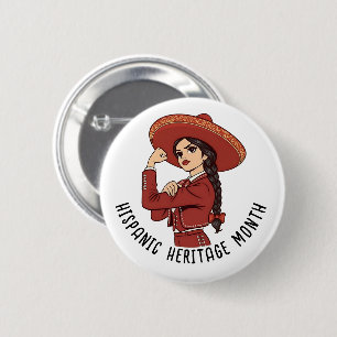 Hispanic Heritage Month Mariachi Button