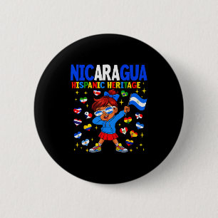 Hispanic Heritage Month Nicaragua-Flagge Nicaragua Button