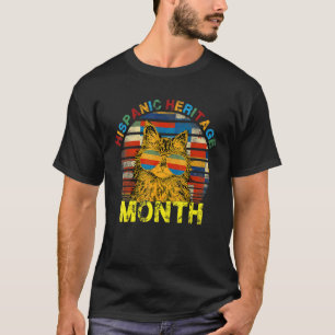 Hispanic Heritage Month Stolz Latino Süße Katzenmu T-Shirt