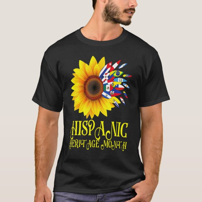 Hispanic Heritage Month Sunflower Hispanic Latino  T-Shirt (Vorderseite)