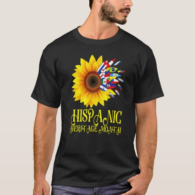 Hispanic Heritage Month Sunflower Hispanic Latino  T-Shirt (Vorderseite)