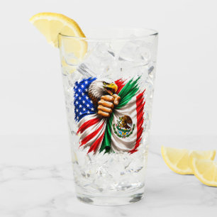 Hispanic Heritage Month USA Mexiko-Flagge Glas