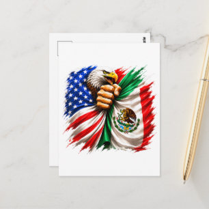 Hispanic Heritage Month USA Mexiko-Flagge Postkarte