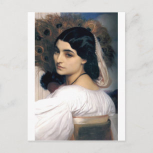 Hispanic Lady Antique Postkarte