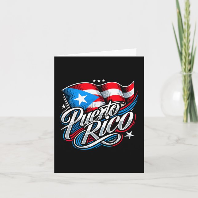 Hispanic Puerto Rico Flaggenmonat Karte (Vorderseite)