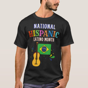 Hispanic Zeremonie Monat Prideful Latin Spanish Am T-Shirt