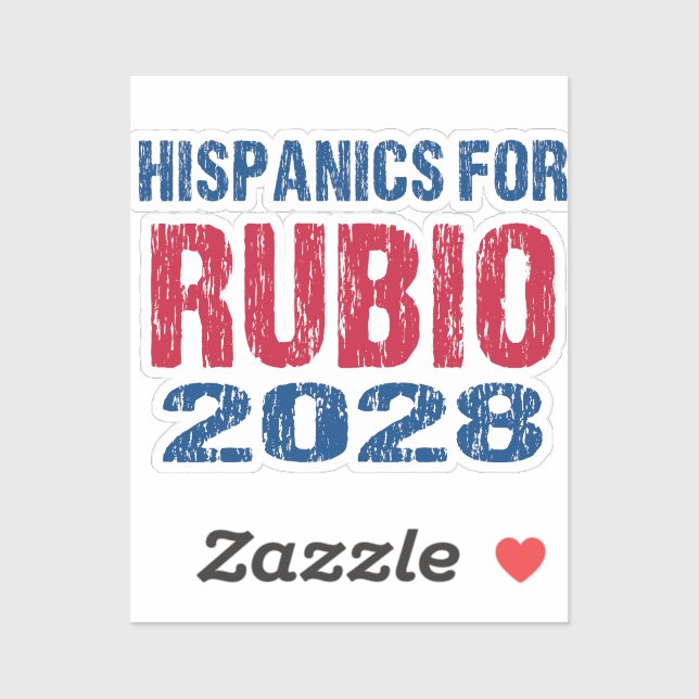 Hispanics for Rubio 2028 Aufkleber (Blatt)