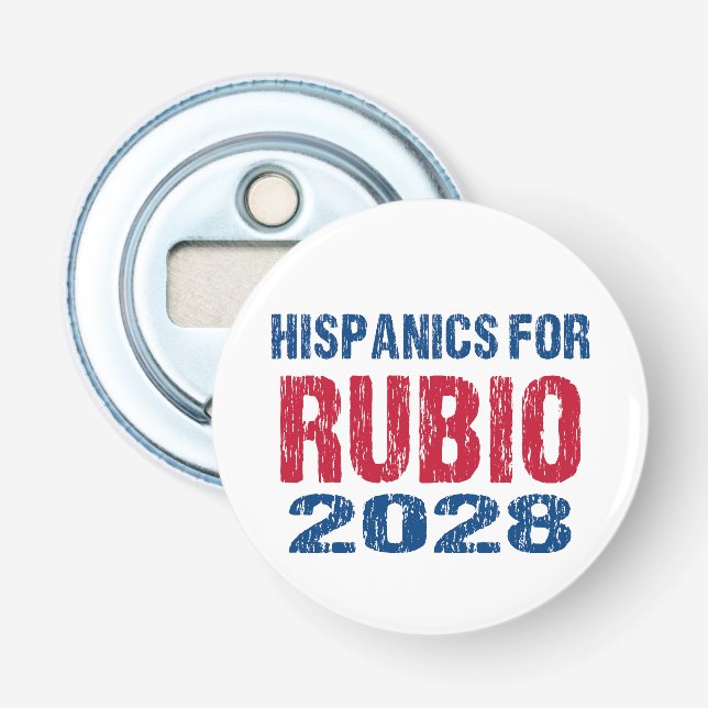 Hispanics für Rubio 2028 Flaschenöffner (Vorderseite)