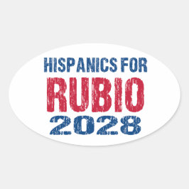 Hispanics für Rubio 2028 Ovaler Aufkleber