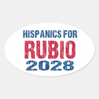 Hispanics für Rubio 2028 Ovaler Aufkleber