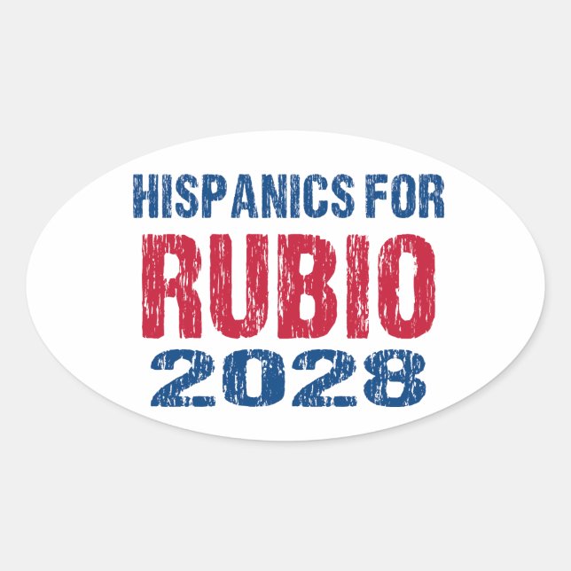 Hispanics für Rubio 2028 Ovaler Aufkleber (Vorderseite)