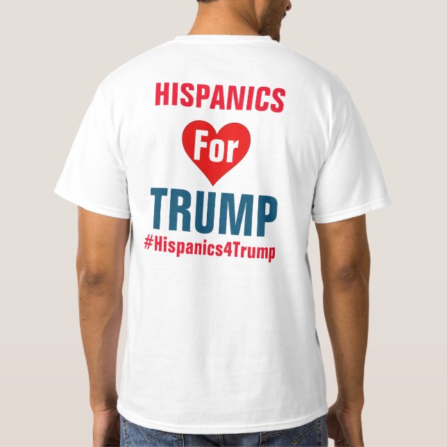 Hispanics für Trumpf-T - Shirt (Rückseite)