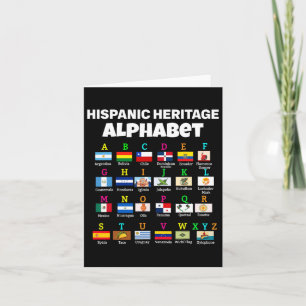 Hispanische Flagge Alphabet für Lehrer pädagogisch Karte