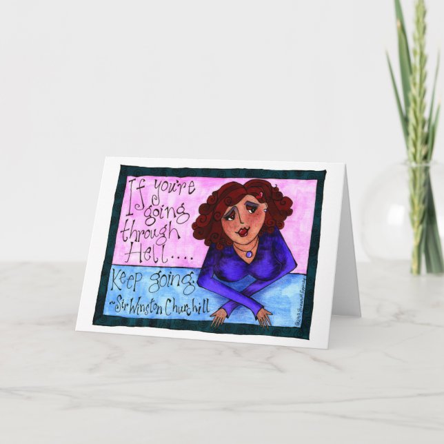 Hispanische Latina Girl Ermutigung Inspiration Karte (Vorderseite)