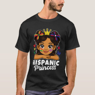 Hispanische Prinzessin Mädchen Bolivien und Costa T-Shirt