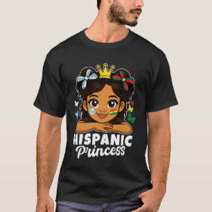 Hispanische Prinzessin Mädchen Guatemala und Boliv T-Shirt
