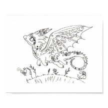 Hispanische Volkskunst Babydrachenfarbseite