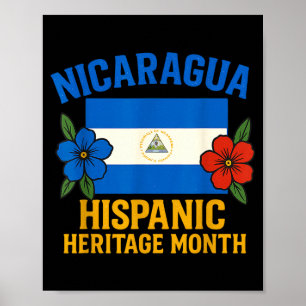 Hispanisches Erbe Nicaragua Nationaler Monat Nicar Poster