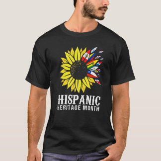 Hispanisches Erbe Sonnenblume Lateinamerikanische  T-Shirt