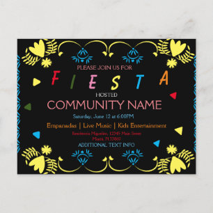 Hispanisches Festival Heritage Farbige Flyer Postk Postkarte