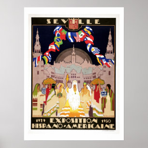 Hispano-Amerikanische Ausstellung Sevilla des Poster