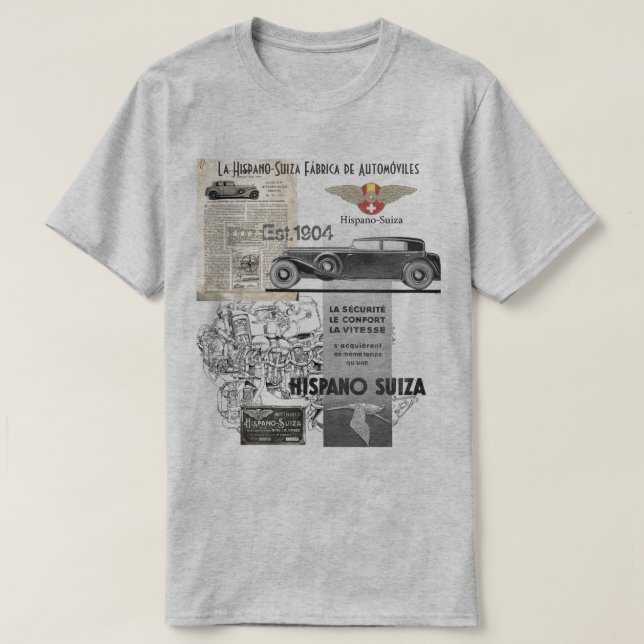Hispano Suiza Cars T-Shirt (Design vorne)