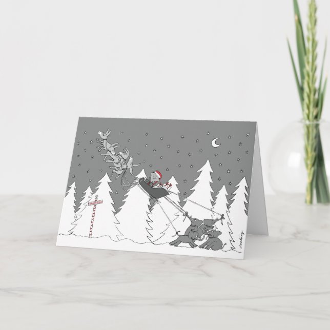 Hispferd Feiertagskarte (Vorderseite)