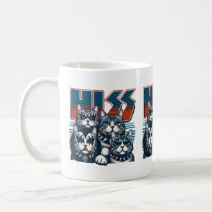 HISS Funny Cat Band Parody Cat Lovers & Pet Besitz Kaffeetasse