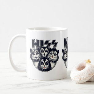 HISS Funny Cat Band Parody Cat Lovers & Pet Besitz Kaffeetasse
