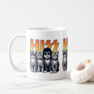 HISS Funny Cat Band Parody Cat Lovers & Pet Besitz Kaffeetasse