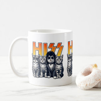 HISS Funny Cat Band Parody Cat Lovers & Pet Besitz Kaffeetasse