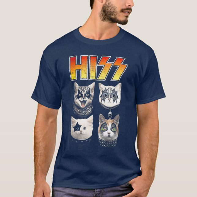 HISS Funny Cat Shirt Hiss Shirt Cat Lover Hiss (Vorderseite)