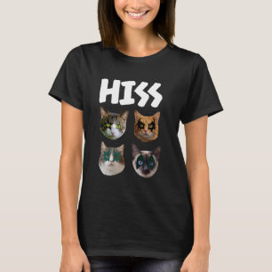 Hiss Funny Cats Kittens Rock Pun Cat Lover T-Shirt