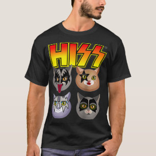 Hiss Funny Cats Kittens Rock Rockin Gift T-Shirt P