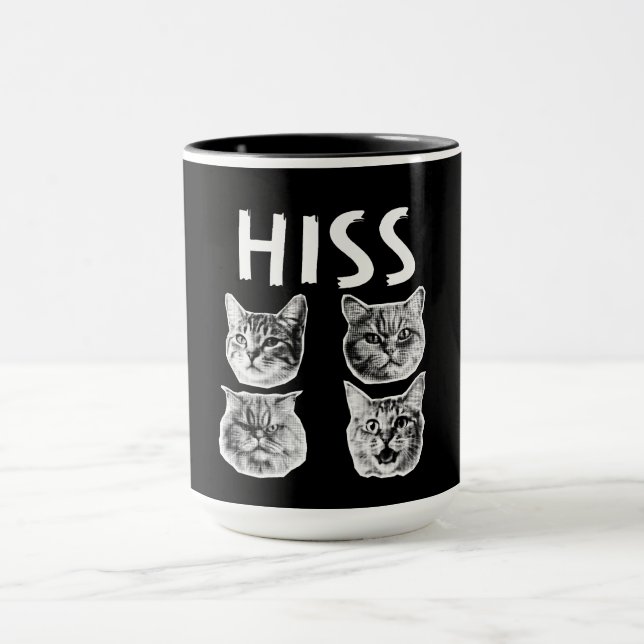 HISS (KISS) Katzenrücklauf Tasse (Zentrum)