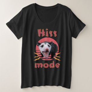 Hiss Mode Funny Opossum Hissing Große Größe T-Shirt