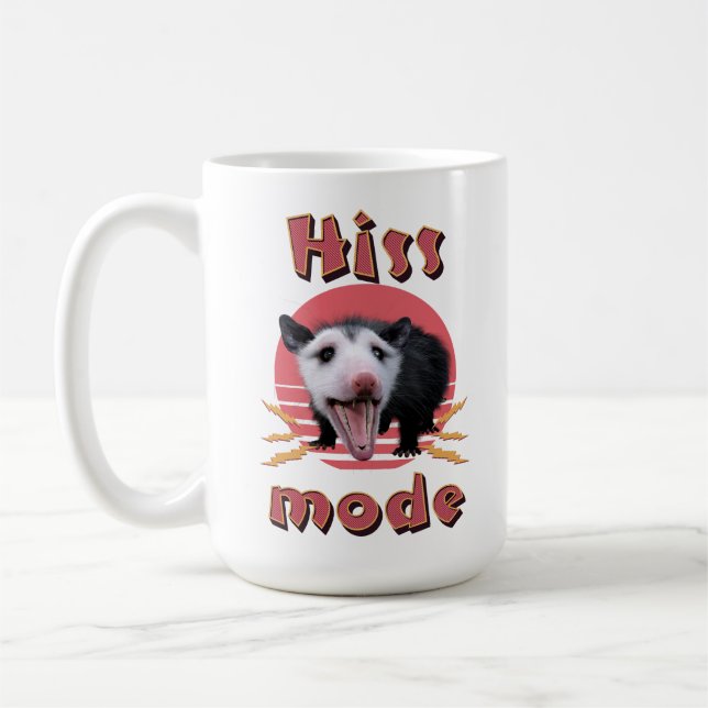 Hiss Mode Funny Opossum Hissing Kaffeetasse (Links)