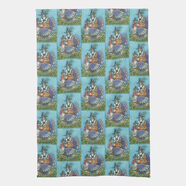 HISS N FITZ CAT, ERNTEDANK TÜRKEI KÜCHE TOWEL GESCHIRRTUCH (Vertikal)