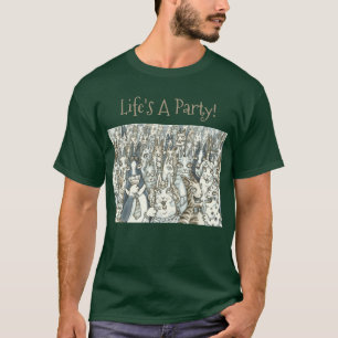 Hiss N' Fitz CAT PARTY T SHIRT Mens