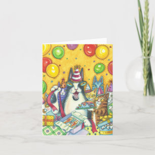 Hiss N' Fitz Cats HAPPY BIRTHDAY NOTE CARD Karte