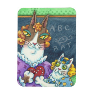 Hiss N' Fitz Cats LEHREN PET VALENTINE MAGNET