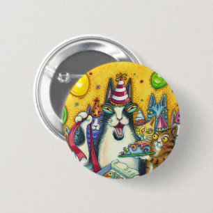 HISS N' FITZ KATZEN, KITTEN, MICH, FUNNY GEBURTSTA BUTTON
