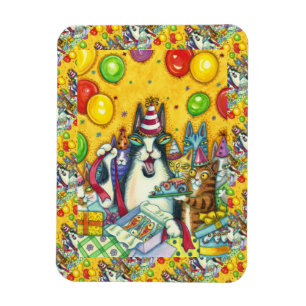 HISS N' FITZ KATZEN, KITTEN, MICH, FUNNY GEBURTSTA MAGNET