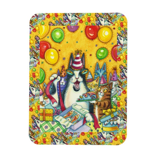 HISS N' FITZ KATZEN, KITTEN, MICH, FUNNY GEBURTSTA MAGNET (Vertikal)