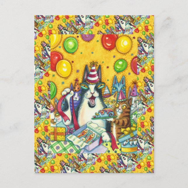 HISS N' FITZ KATZEN, KITTEN, MICH, FUNNY GEBURTSTA POSTKARTE (Vorderseite)